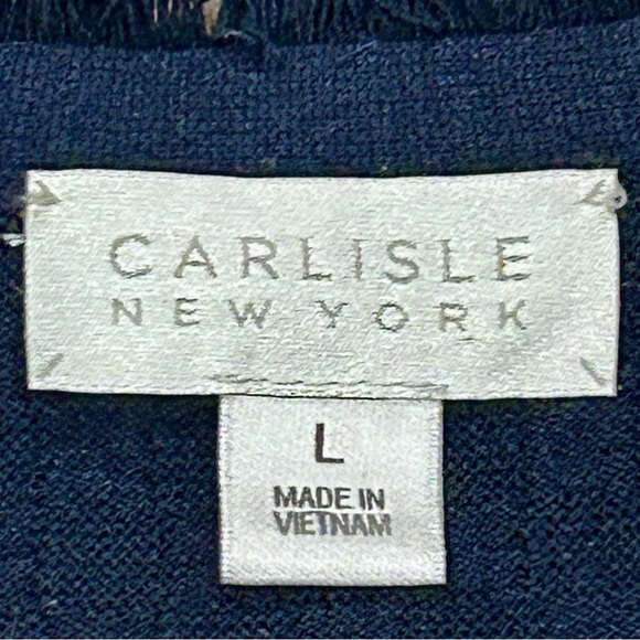 Carlisle New York Navy Knit Blazer-Style Cardigan - Size L - Picture 2 of 4